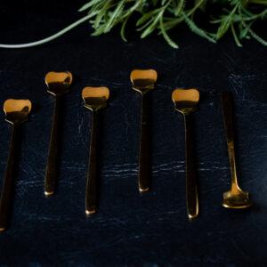 Set de Cucharitas de Acero Gold