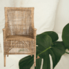 sillón tejido en ratan natural