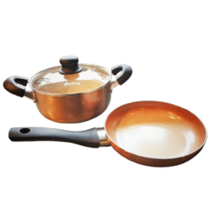 Set de cacerola y sarten cobre y cerámica
