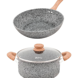 Set de wok y cacerola granito Hudson de 28 cm.