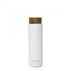 Botella térmica sakura acero inoxidable con filtro infusor blanca 400ml