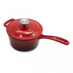 Cacerola Hierro Fundido Sakura Roja c/tapa 19cm.