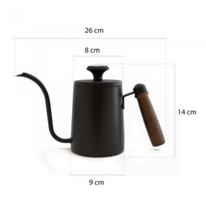 Pava Barista P/ Café Acero Black + Termómetro 0.6L