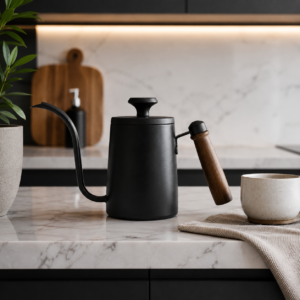 Pava Barista P/ Café Acero Black + Termómetro 0.6L