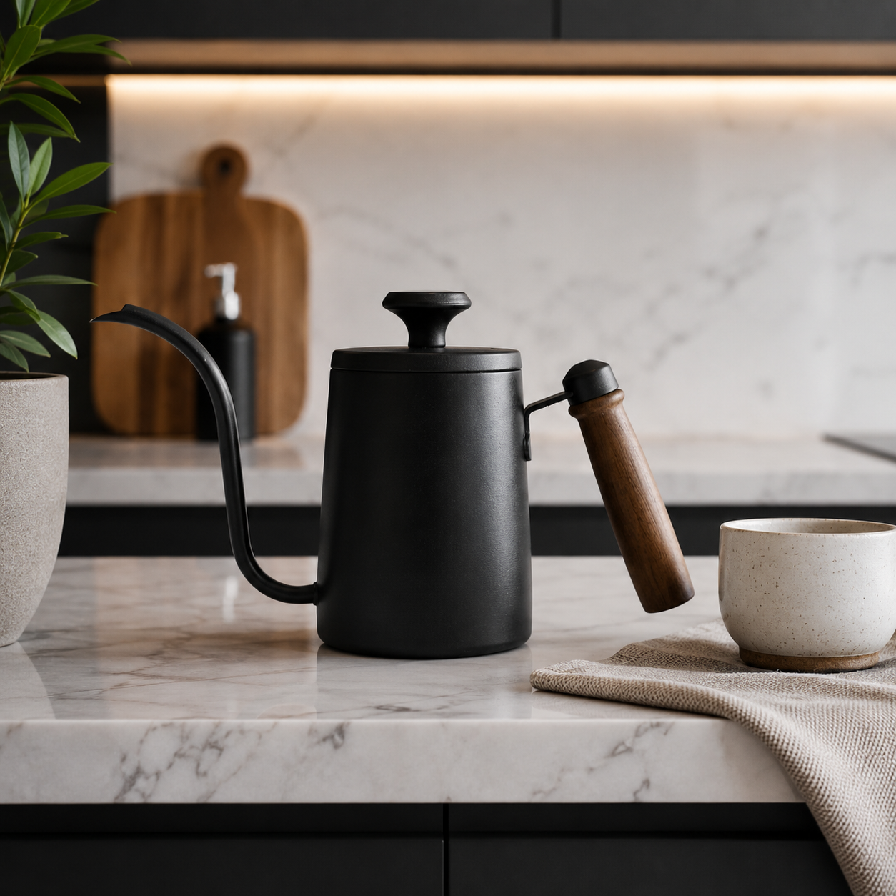 Pava Barista P/ Café Acero Black + Termómetro 0.6L - Imagen 2