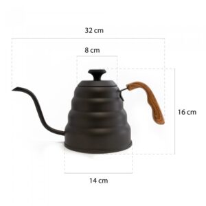 Pava Barista p/ Cafe Acero Black + Termómetro 1.2L