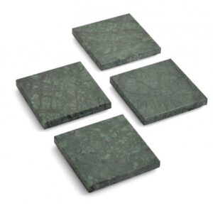 Set de 4 Posavasos deMármol Malaquita Curado